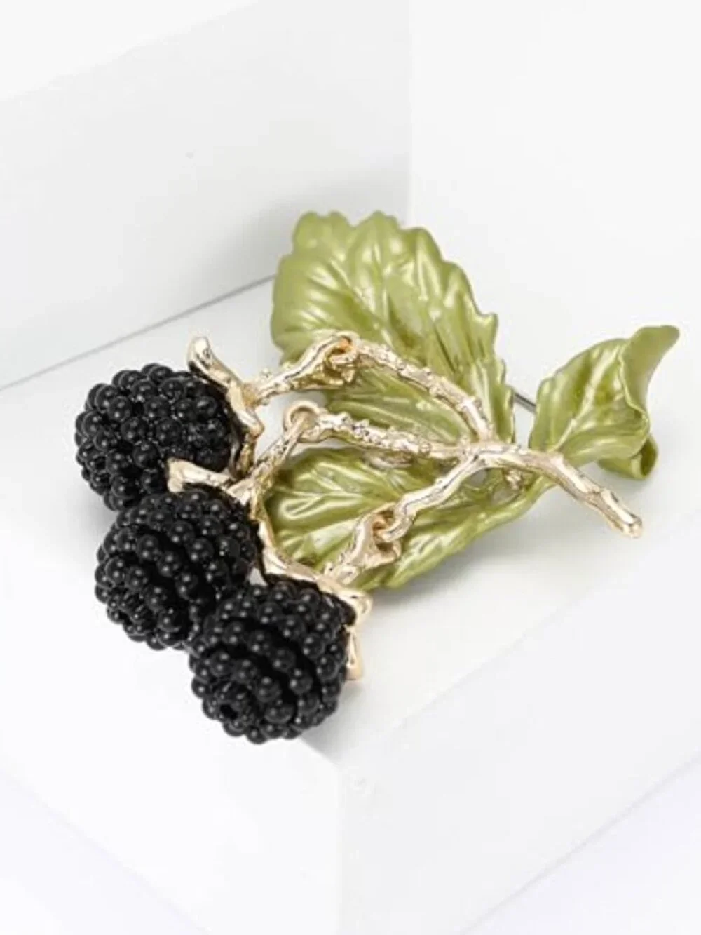 Fashion Enamel Blackberries Pendant Brooch‎ for Women Plant Pin Fruit Brooch